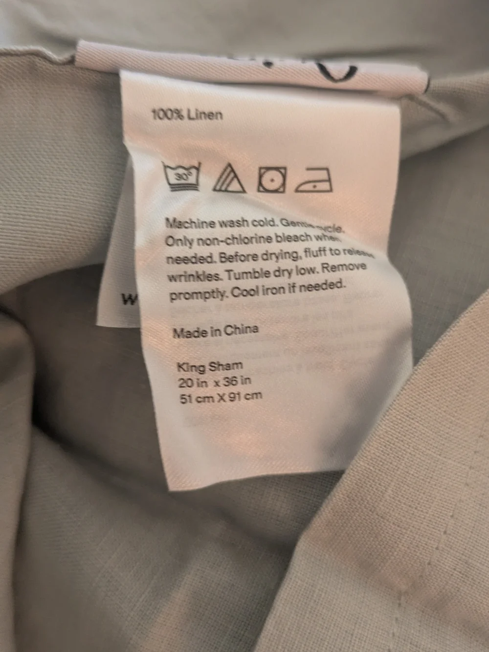 Quince European Linen Piped Duvet Cover Set King Mist